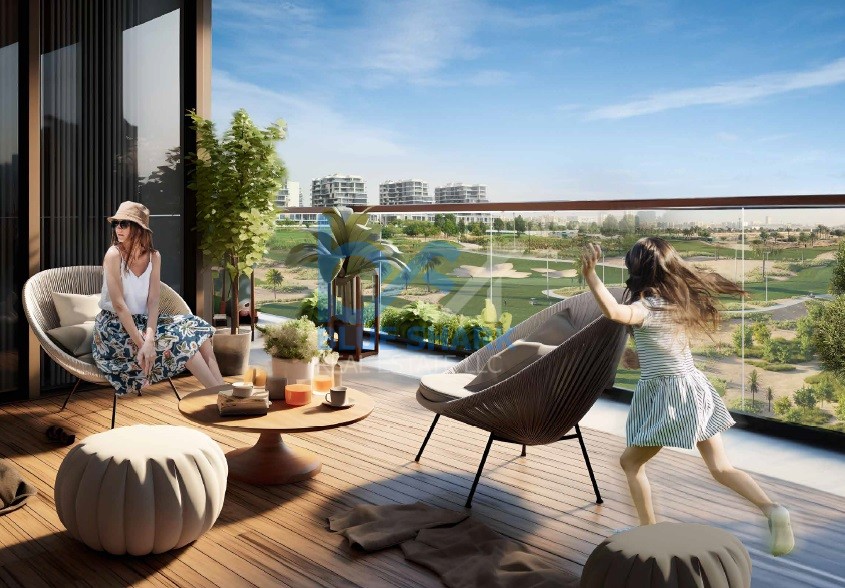 Golf Course View 2BR | Furnished Apartment | Balcony & Pool Access